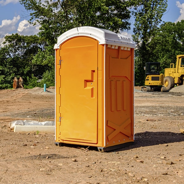 how often are the porta potties cleaned and serviced during a rental period in Noble County Indiana